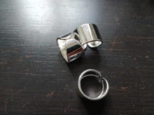 RYOUCUTE auténtica plata pura joyería de Color Simple coreano grande suave Anillos para las mujeres boda dedo anillo abierto Anillos Anelli