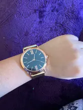 Reloj de pulsera con hebilla magnética para mujer, pulsera de lujo con cielo estrellado, #4