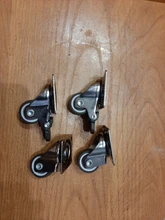 Ruedas giratorias de goma suave para muebles rueda giratoria plateada para Carro de plataforma, accesorios para el hogar, 4 Uds.