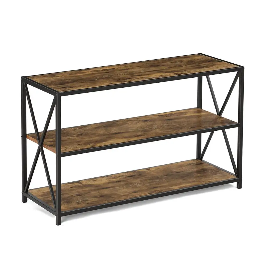 

Entryway Table 3-Tier Console Table Sofa Table with Storage Shelf Industrial TV Stand Media Stand for Living Room Bedroom