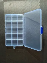 Caja de herramientas de plástico con 15 ranuras para joyería, organizador artesanal, estuche de transporte, cuentas de almacenamiento, F2414