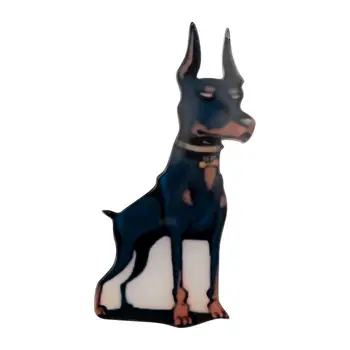 

Jewelry badge Doberman 55205 (multi-colored, lock-pin, acrylic)