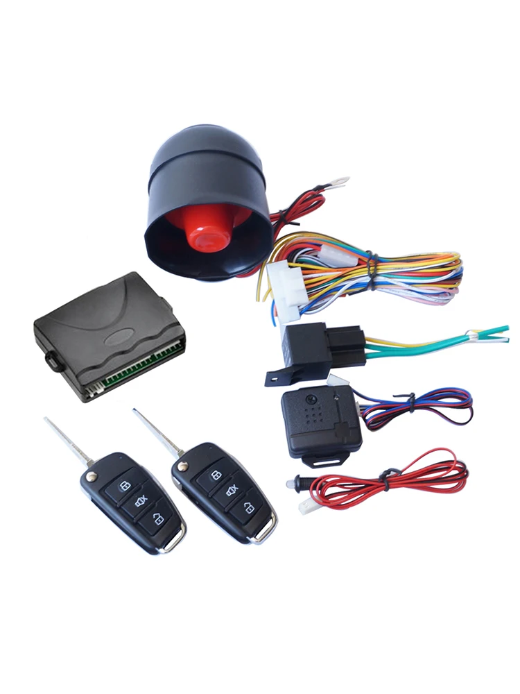 Car Alarm Vehicle System 1 Way Remote Central Door Lock Keyless System