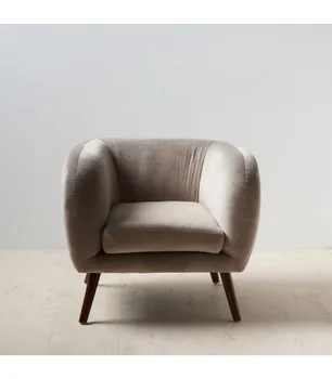 

ARMCHAIR BEIGE VELVET FABRIC-WOOD 81X73X70 CM