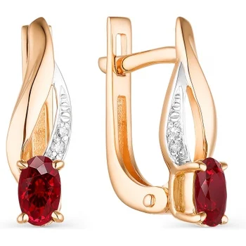 

Alcor earrings with rubies and diamonds in red gold