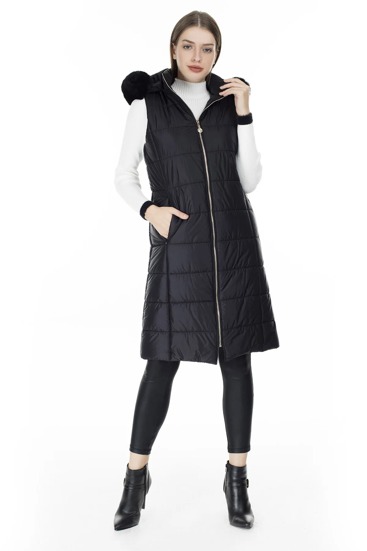 Via Dante Kapüonlu Vest WOMEN VEST 1035234VD