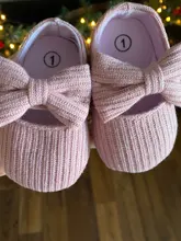 Zapatos de punto con lazo para bebé, calzado de algodón para recién nacido, primeros pasos, suela suave antideslizante, para primavera y otoño