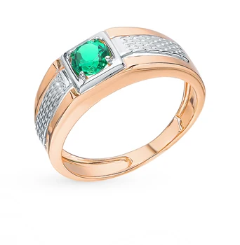 

Gold ring with emeralds sunlight sample 585