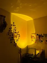 Lámpara Led de proyección de atardecer con USB, luz nocturna para decoración de pared del dormitorio, colorida, proyector de luz, Cambio Gratis de color