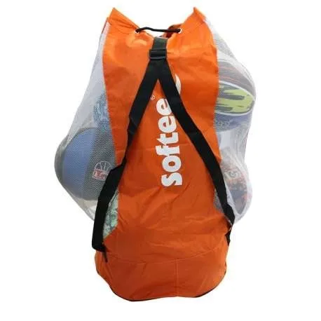 SACO PORTABALONES SOFTEE-CAPACIDAD 12/15 BALONES-COLOR NARANJA | Спорт и развлечения