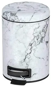 

Wenko "Onyx" pedal trash can in steel printed with marble look 17x25x22,5 cm