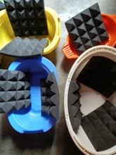 Espuma acústica de estudio insonorizada Panel de tratamiento de absorción de sonido piramidal, esponja protectora de azulejos, 4/8/12/24 Uds., 250x250x50mm, 7 colores