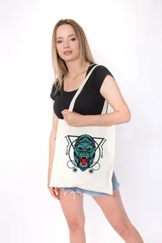 

Angemiel Bag Small Blue Stripe Baboon Shopping Beach Tote Bag