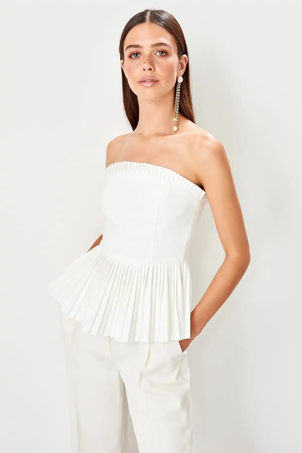 Trendyol Piliseli Bluz TPRSS19BZ0005 |