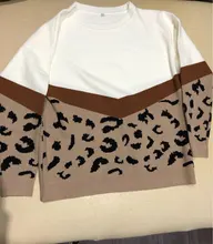 2020 de moda de leopardo de las mujeres suéter otoño invierno de las señoras o-cuello de manga completa Casual de mujer jerseys de gran tamaño