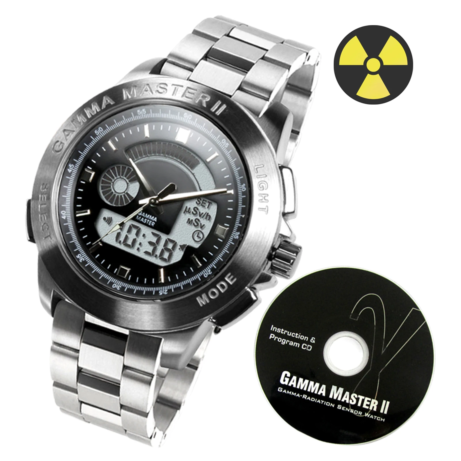 Pm1208m_steel Gamma Radiation Watch Master Ii With Geigermuller Tube