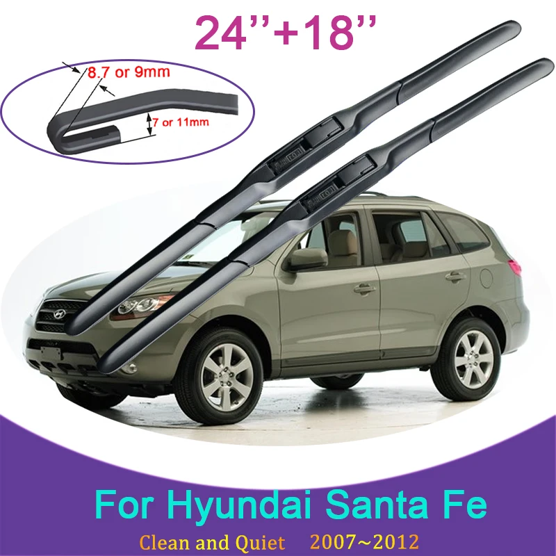 Car Wiper Blade For Hyundai Santa Fe 20072012 Cm Hook Type 2008 2009