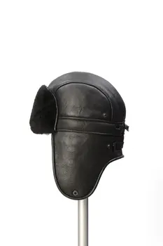 

Unisex Shearling Sheepskin Hat Шляпа из Овчины Shearling Hat Russian Ushanka Trapper Winter Fur Hat Made in Turkey Pilot Hats