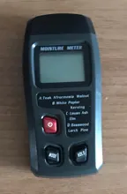 EMT01 de dos pines Digital medidor de humedad de madera 0-99.9% de probador de la humedad de la madera húmeda Detector con una gran pantalla LCD