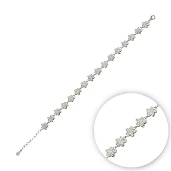 

KUTAYDAN 925 Sterling Silver Zircon Stone Flower Bracelet