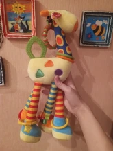 Nueva llegada suave jirafa Handbells sonajeros de bebé desarrollo manejar juguetes vendedores calientes con juguete mordedor para bebé