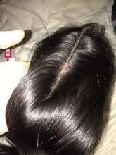 Bling-pelo liso brasileño con cierre para mujer, 2x6, pelo de bebé, parte media, cierre de pelo humano Remy, encaje suizo, Color Natural, 8-22