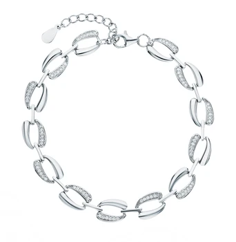 

Silver Bracelet with cubic zirconia sunlight sample 925