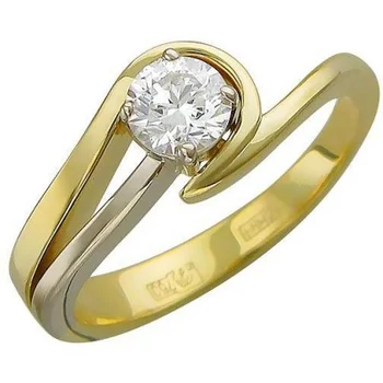 

Esthete ring with 1 cubic zirconia in combined gold