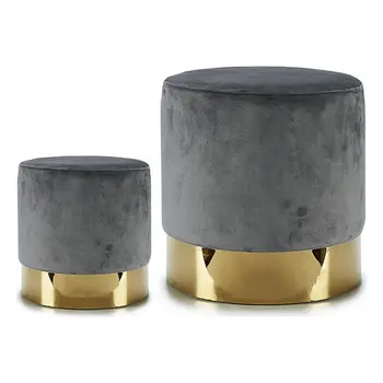 

Pouffe Gift Decor Grey Velvet (38 x 42 x 38 cm)