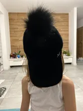 Baseball-Caps Snapback Hat Pompom Women New-Brand Casual YARBUU Adjustable for Faux-Fur