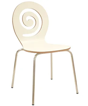 

Chair PINSAPO, stackable, stainless steel, white laminated broken
