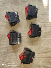 4-Pin Toggle-Switches Light KCD4-20 2-Position 16A/250V On/Off 5pcs 35x25.5x10mm Red