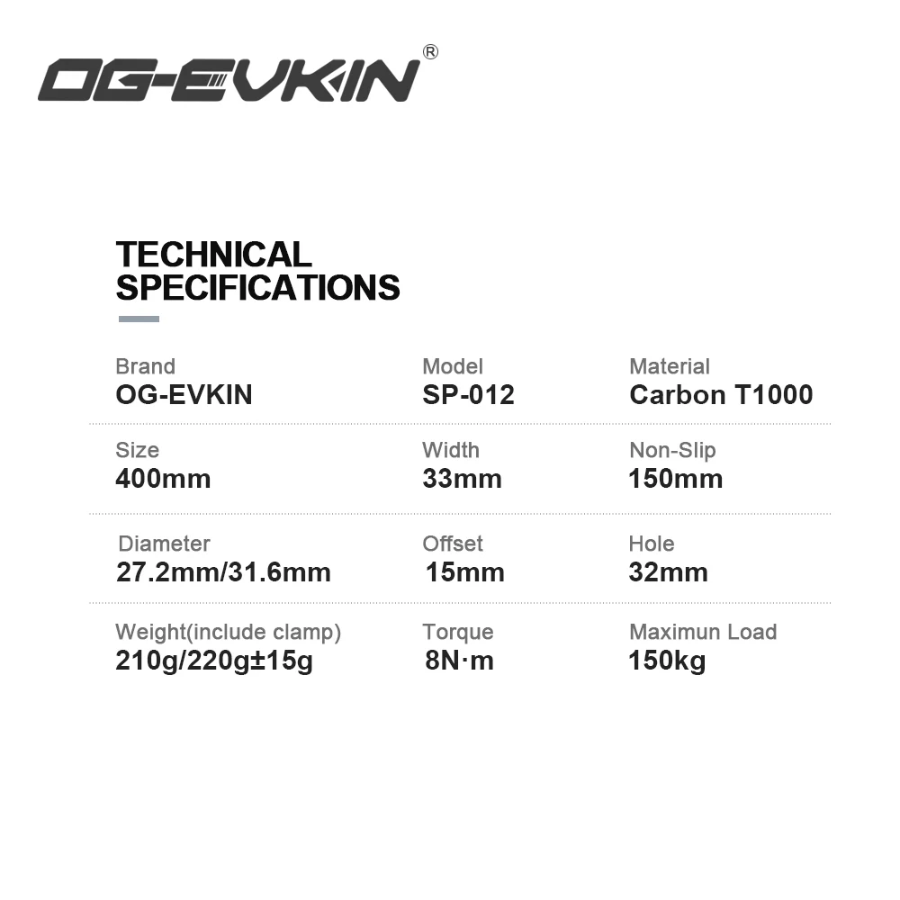 OG-EVKIN SP-012 ź Ʈ Ʈ,  Ʈ UD  ǰ,   ε ũ, 27.2mm, 31.6mm Ʈ Ʃ Ʈ, 400mm 