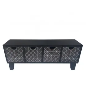 

Mobili Rebecca Table Chest of Drawers Box 4 Drawers Black Modern 43x16,5x10