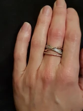 Huitan-Anillos finos minimalistas para mujer, sortija de boda brillante de circón cúbico, alta calidad, versátil, 2020