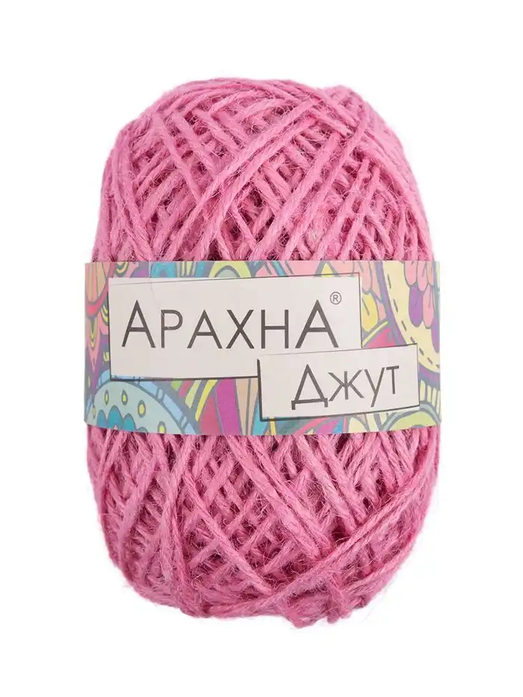 Пряжа &quotARACHNA&quot &quotJute&quot 100% джут 100 г ± 10 90 м 5 № 008 розовый|Пряжа| |