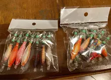 MR OCTOPUS MR OCTOPUS15pcs Jigs de calamar, cuerpo suave, gancho de calamar, señuelo de pesca, brilla en la oscuridad. color al azar mezclado, 7cm 5g