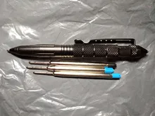 Bolígrafo táctico de defensa, bolígrafo militar antideslizante de aluminio, cabeza de acero de tungsteno, bolígrafo de autodefensa, rompevidrio, Kit de supervivencia