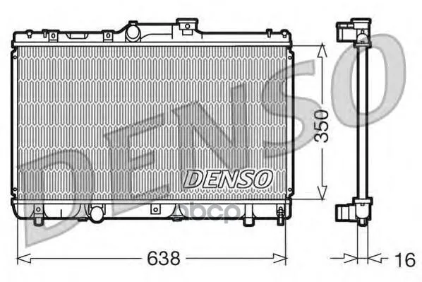 Радиатор Системы Охлаждения Toyota Corolla 1.3-1.6 97-00 Denso арт. DRM50013