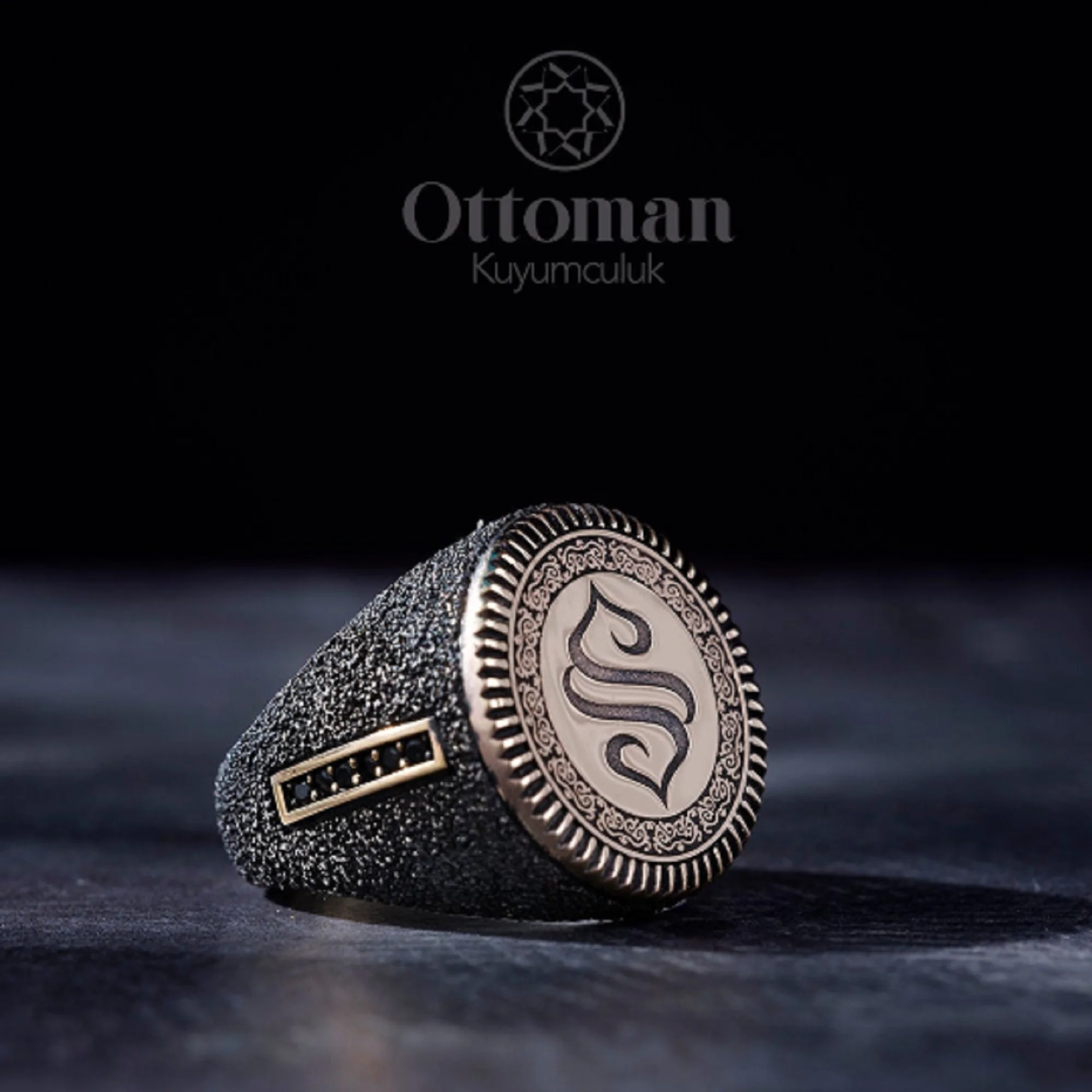 Custom Letter Ring Sterling Silver 925 Sterling Genuine Silver Adjustable Handmade Semi-precious Micro Stones Decorated With Men док станция satechi type c slim multiport with ethernet adapter 2xusb 3 0 usb type c hdmi rj 45 sd micro sd st ucsma3k