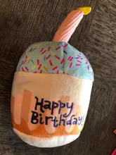 Dog-Toy Cupcake Chew Stuffed Interactive Plush-Birthday Squeaky Bite-Resistant Soft Cute