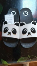 Sandalias de verano con dibujos animados de osos Panda para niños, chanclas para interior y exterior