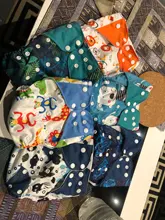 [Simfamily] 6 uds pañal + 6 uds insertar pañal de tela lavable cubierta de pañal ajustable reutilizable de tela pañales disponibles cubierta de pañal