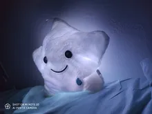 34CM Creative Toy Luminous Pillow Soft Stuffed Plush Glowing Colorful Stars Cushion Led