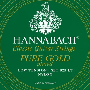 

825lt Green pure gold string kit for classical guitar nylon/gold plated hannabach