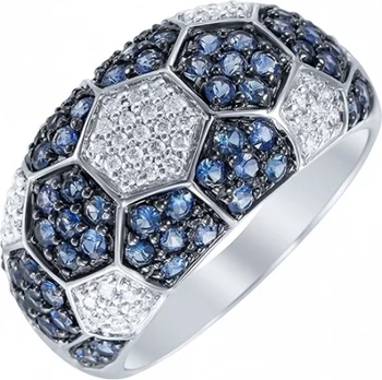 

Jay VI ring with diamonds, White Gold sapphires