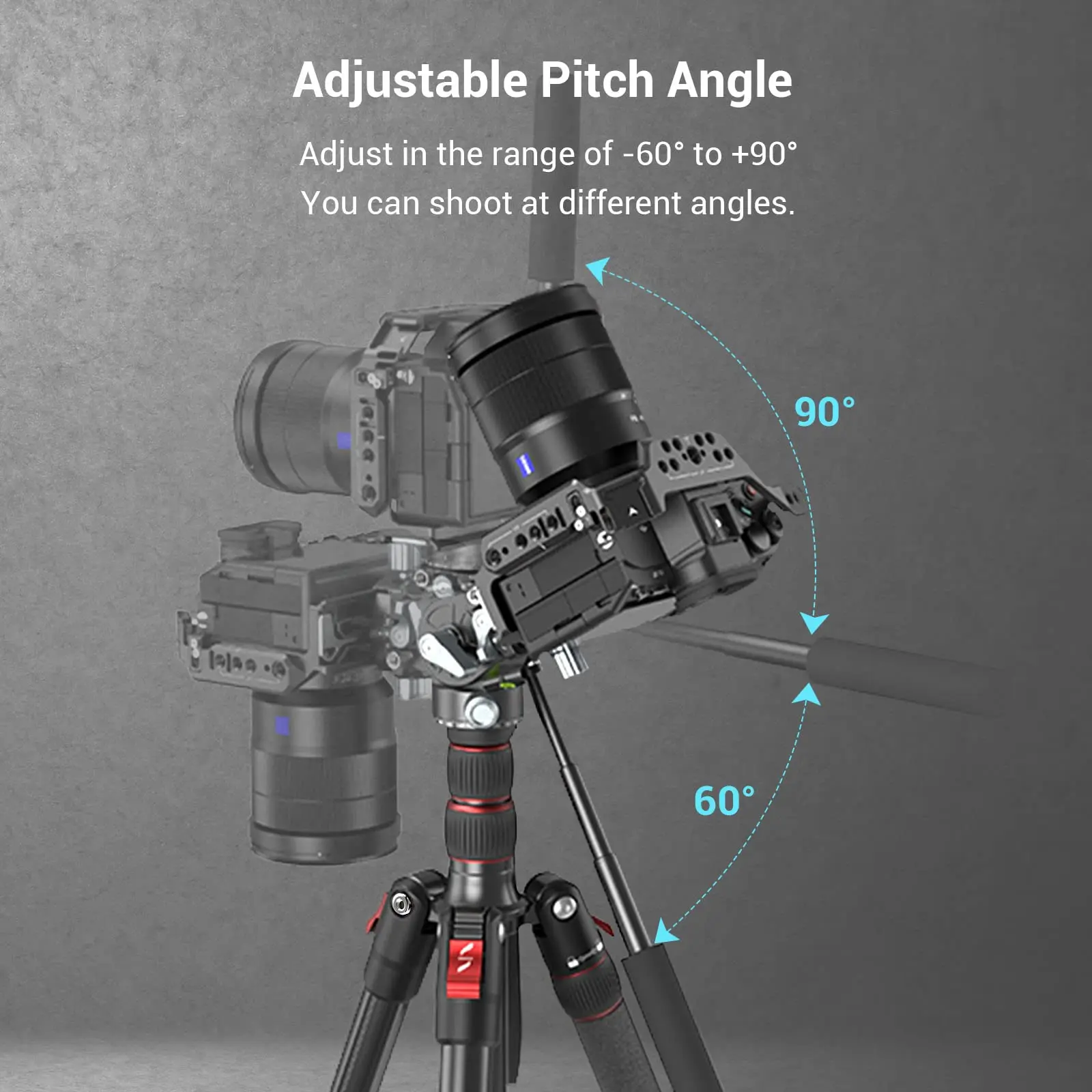 Tripod Ball Head SmallRig Video Head Tripod Head Quick Release Plate For Arca Swiss Lever Adjustable Pan For DSLR Camera Tripod