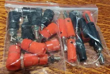 Juego de bloques de terminales para amplificador, 10 unids/lote, JS-910B, 4mm, Conector de unión, enchufe Banana, montura de clavija, negro, 5, rojo, 5