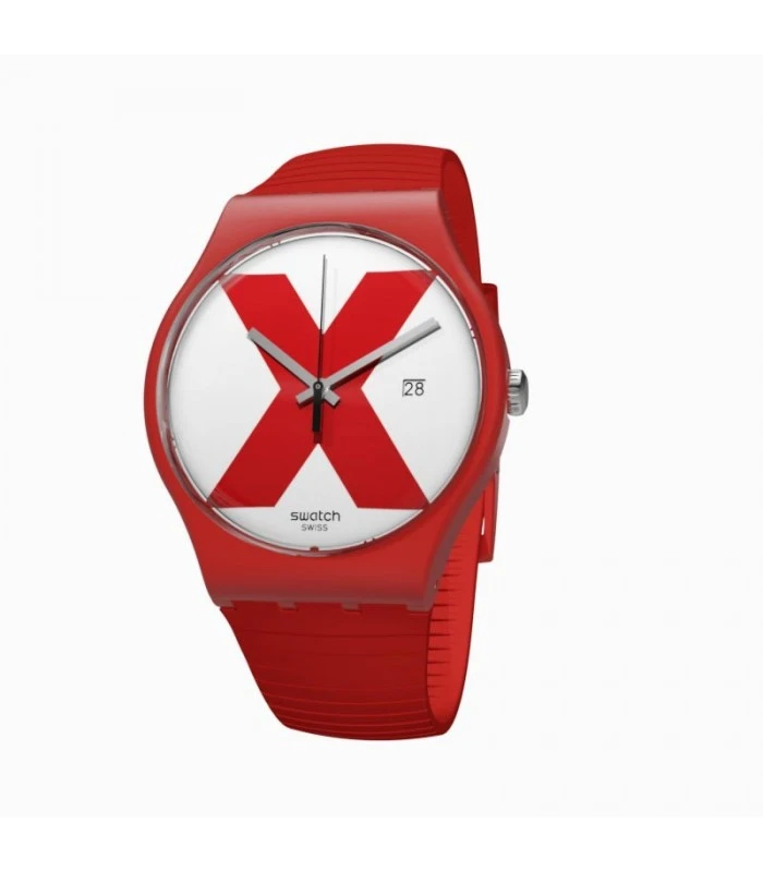 SWATCH HORLOGE NIEUWE GENT XX RATED XX RATED ROOD 41MM SUOR400|Quartz  Watches| - AliExpress