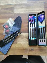 CyeeLife 26 gramos Pro dardos de punta de acero con bolsa de aluminio ejes y 6 uds vuelos PET